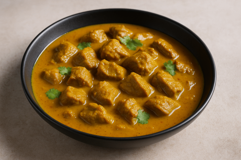 Preparación de curry suave de cordero Serranía de Cuenca